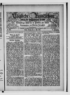 Tägliche Rundschau on May 4, 1886