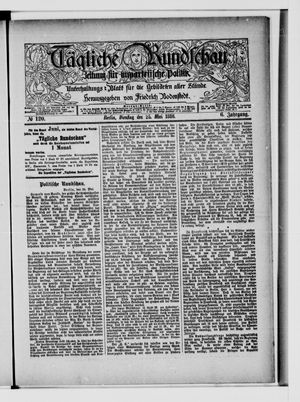Tägliche Rundschau on May 25, 1886