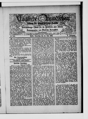Tägliche Rundschau on Jun 24, 1886