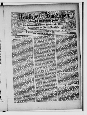 Tägliche Rundschau on Jun 26, 1886
