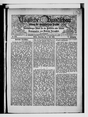 Tägliche Rundschau on Jul 1, 1886
