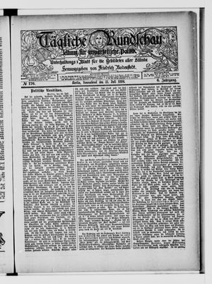 Tägliche Rundschau on Jul 31, 1886