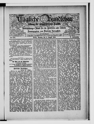 Tägliche Rundschau on Aug 3, 1886