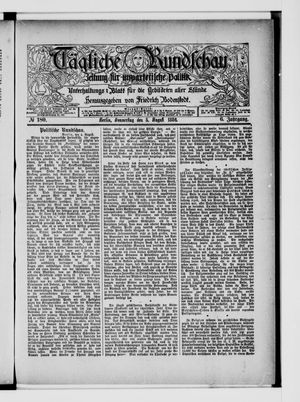 Tägliche Rundschau vom 05.08.1886