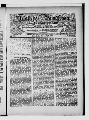 Tägliche Rundschau vom 06.08.1886