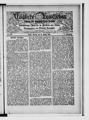 Tägliche Rundschau vom 15.08.1886