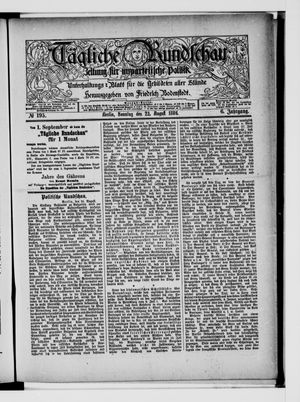 Tägliche Rundschau vom 22.08.1886