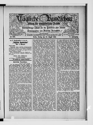 Tägliche Rundschau vom 27.08.1886