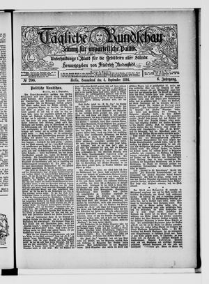 Tägliche Rundschau vom 04.09.1886