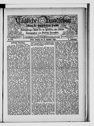 Tägliche Rundschau vom 12.09.1886