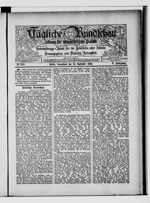 Tägliche Rundschau vom 18.09.1886