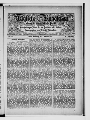 Tägliche Rundschau vom 07.10.1886