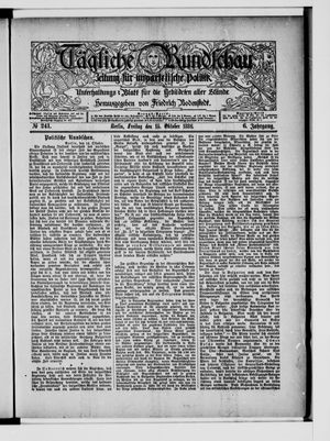 Tägliche Rundschau vom 15.10.1886