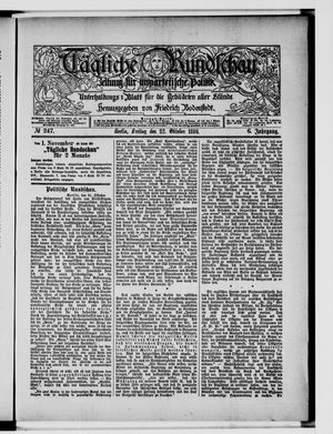 Tägliche Rundschau vom 22.10.1886