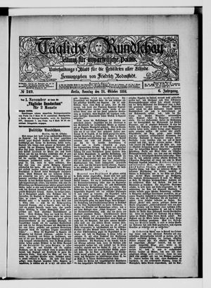 Tägliche Rundschau vom 24.10.1886