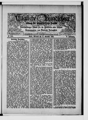 Tägliche Rundschau vom 17.11.1886