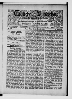 Tägliche Rundschau vom 19.11.1886