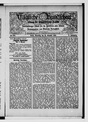 Tägliche Rundschau on Nov 25, 1886