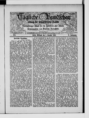 Tägliche Rundschau vom 01.12.1886