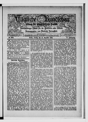 Tägliche Rundschau on Dec 31, 1886