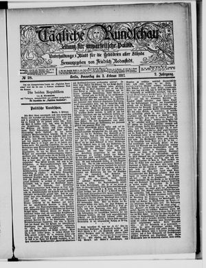 Tägliche Rundschau on Feb 3, 1887