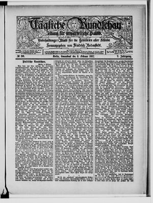 Tägliche Rundschau on Feb 5, 1887