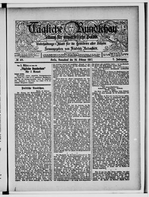 Tägliche Rundschau on Feb 26, 1887