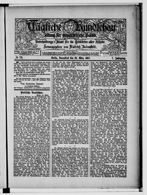 Tägliche Rundschau on Mar 26, 1887