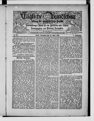 Tägliche Rundschau on Apr 16, 1887