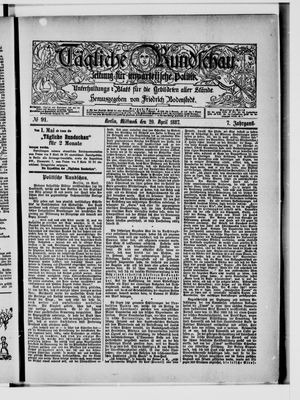 Tägliche Rundschau on Apr 20, 1887