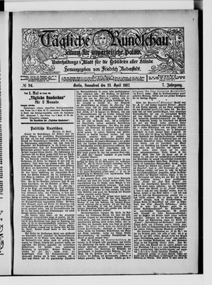Tägliche Rundschau on Apr 23, 1887