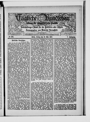 Tägliche Rundschau on May 13, 1887