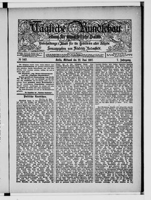Tägliche Rundschau on Jun 22, 1887