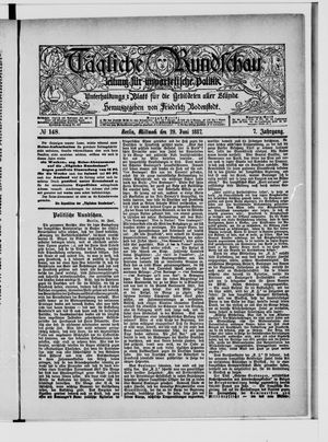 Tägliche Rundschau on Jun 29, 1887