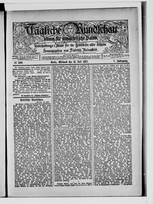 Tägliche Rundschau on Jul 13, 1887