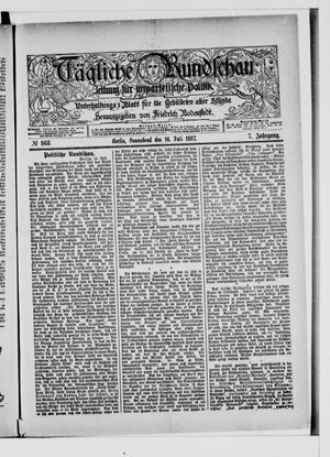 Tägliche Rundschau vom 16.07.1887