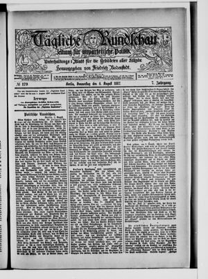 Tägliche Rundschau on Aug 4, 1887