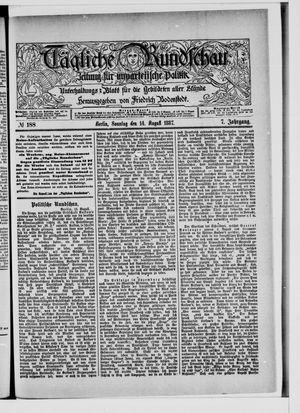 Tägliche Rundschau vom 14.08.1887