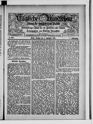 Tägliche Rundschau vom 06.09.1887