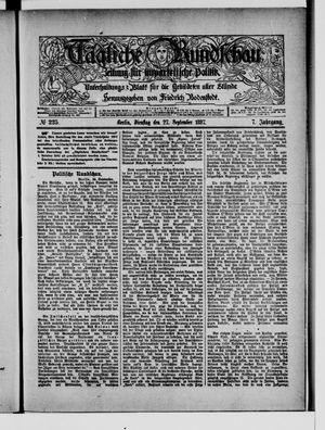 Tägliche Rundschau vom 27.09.1887