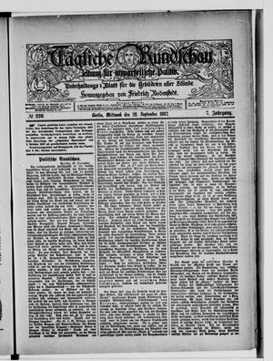 Tägliche Rundschau vom 28.09.1887