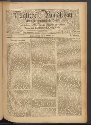 Tägliche Rundschau vom 14.10.1887
