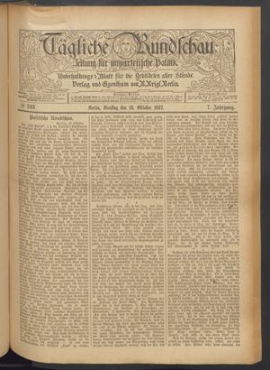 Tägliche Rundschau vom 18.10.1887