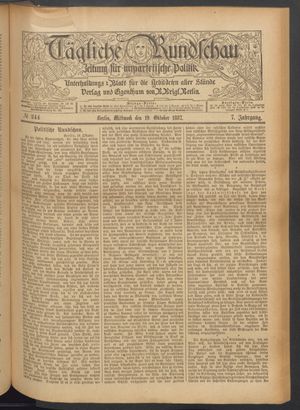Tägliche Rundschau vom 19.10.1887