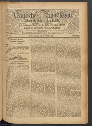 Tägliche Rundschau vom 21.10.1887