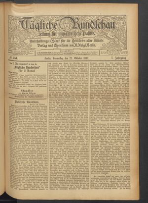 Tägliche Rundschau vom 27.10.1887