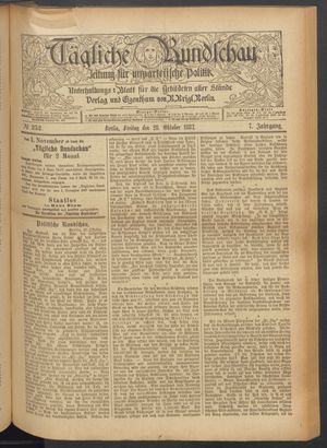 Tägliche Rundschau vom 28.10.1887
