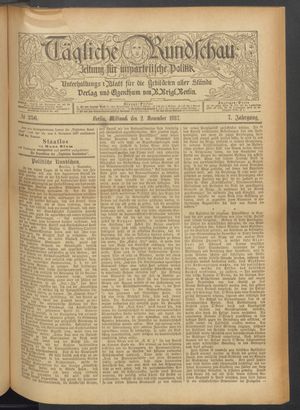 Tägliche Rundschau vom 02.11.1887