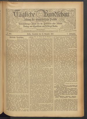 Tägliche Rundschau vom 12.11.1887