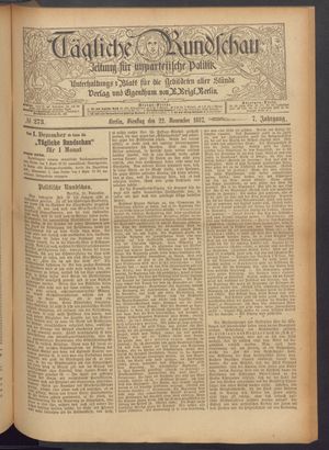 Tägliche Rundschau vom 22.11.1887